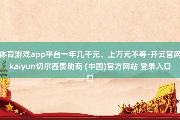 体育游戏app平台一年几千元、上万元不等-开云官网kaiyun切尔西赞助商 (中国)官方网站 登录入口