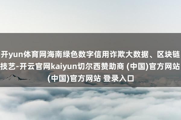 开yun体育网海南绿色数字信用诈欺大数据、区块链、模子等技艺-开云官网kaiyun切尔西赞助商 (中国)官方网站 登录入口