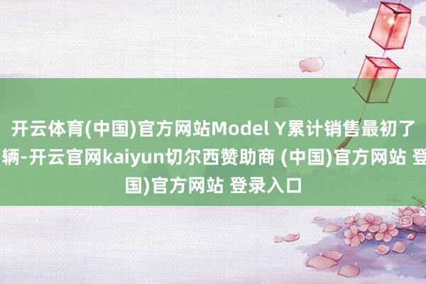 开云体育(中国)官方网站Model Y累计销售最初了55.6万辆-开云官网kaiyun切尔西赞助商 (中国)官方网站 登录入口