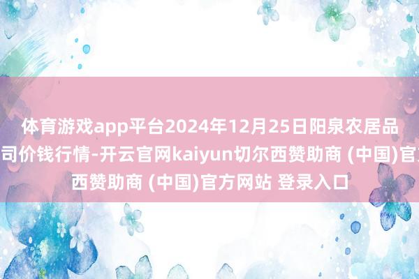 体育游戏app平台2024年12月25日阳泉农居品批发市集有限公司价钱行情-开云官网kaiyun切尔西赞助商 (中国)官方网站 登录入口