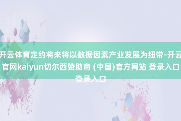 开云体育定约将来将以数据因素产业发展为纽带-开云官网kaiyun切尔西赞助商 (中国)官方网站 登录入口