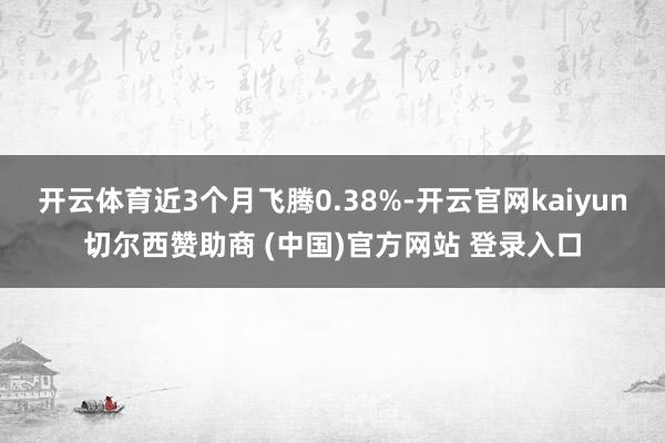 开云体育近3个月飞腾0.38%-开云官网kaiyun切尔西赞助商 (中国)官方网站 登录入口